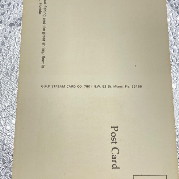 VTG Key West FL Postcard Charter Boat Fishing & Shrimp Fleet Scene Unposted - Picture 6 of 7